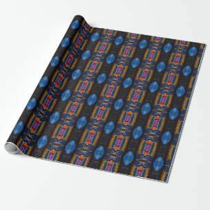 Tiki Vibe Wrapping Paper for Men Tropical Hawaiian Cadeaupapier