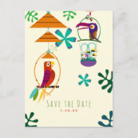 Tiki Vogels Feestje Vintage Retro Luau Bewaar de D