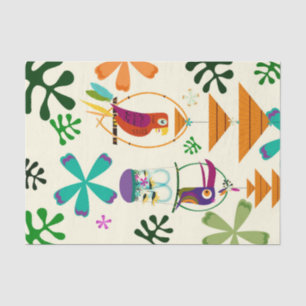 Tiki Vogels Modern Vintage Retro Tropisch Tissuepapier