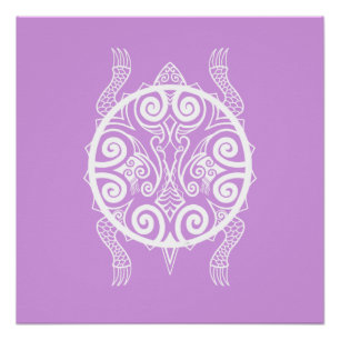 Tiki Warrior Turtle Tattoo Perfect Poster