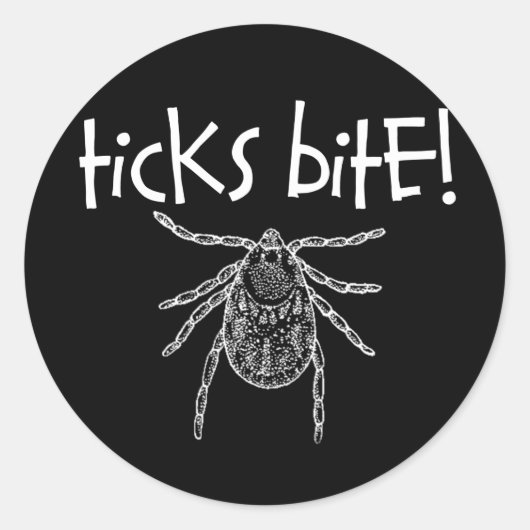 Tikks Bite! Ronde Sticker (Voorkant)