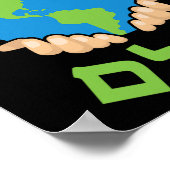 Tikkun Olam Schattigee Planeet Hebreeuws Gezegde H Poster (Hoek)