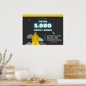 TikTok 5K Uitzichten + 500 Vind ik leuks Poster (Keuken)