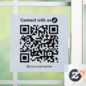 TikTok Connect Met Amerikaanse QR Code Soft Navy Raamsticker (Huis)