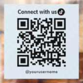 TikTok Connect Met Amerikaanse QR Code Soft Navy Raamsticker (Vel 2)