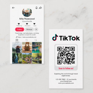 Tiktok Profielfoto Raster Volg Me QR-code Visitekaartje