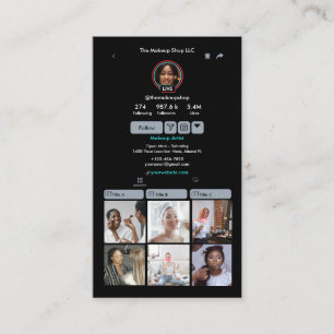 TikTok Stofblauwe Social Media QR-code Visitekaartje