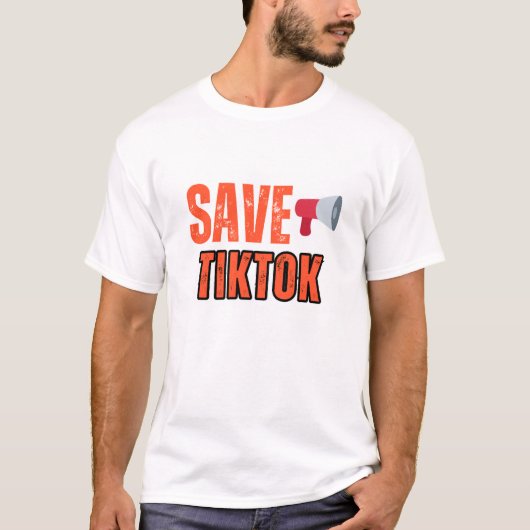 TIKTOK-T-SHIRT OPSLAAN T-SHIRT (Voorkant)