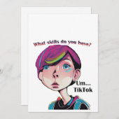 TikTok Tiener Feestdagenkaart (Voorkant / Achterkant)