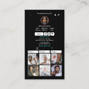 TikTok Zwarte Social Media QR Code Visitekaartje