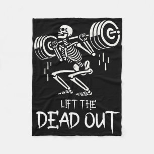 Til de dode grappige Halloween Workout Gewichtslif Fleece Deken