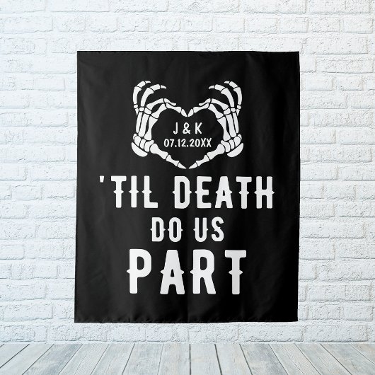 Til Death Do ons Part Backdrop Wedparty Custom Wandkleed