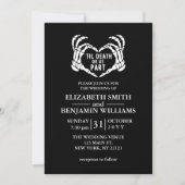 Til Death Do ons Part Black Halloween Wedding Invd Kaart (Voorkant)