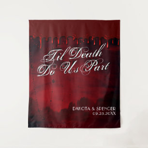 Til Death Do ons Part   Fotocabine voor zwart en r Wandkleed
