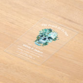 Til Death Do ons Part Gothic Halloween Wedding Acryl Uitnodigingen (Laagn)