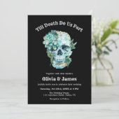 Til Death Do ons Part Gothic Halloween Wedding Kaart (Staand voorkant)