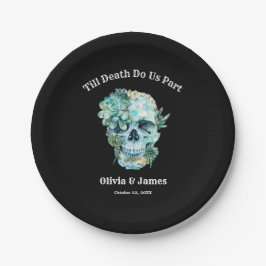 Til Death Do ons Part Gothic Halloween Wedding Papieren Bordje
