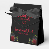 Til Death Do ons Part Gothic Red and Black Rozen Bedankdoosjes (Voorkant Zijde)