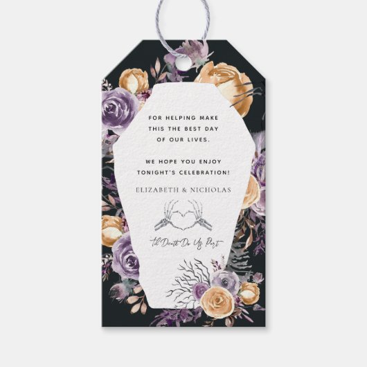 'Til Death Do ons Part | Halloween Wedding Cadeaulabel (Voorkant)