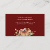 'Til Death Do ons Part Halloween Wedding' Informatiekaartje (Achterkant)