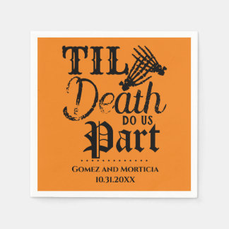 Til Death Do ons Part Halloween Wedding Jubileum Servet