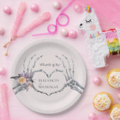 'Til Death Do ons Part | Halloween Wedding Papieren Bordje (Feest)