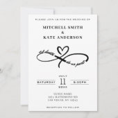 Til Death Do ons Part Infinity Symbool Bruiloft Kaart (Voorkant)