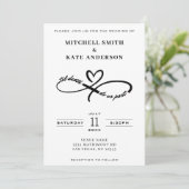 Til Death Do ons Part Infinity Symbool Bruiloft Kaart (Staand voorkant)