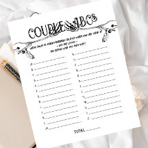 Til Death Do ons Part | Paar ABC-spel | B+W