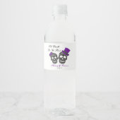 Til Death Do ons Part | Paars en zwart huwelijk Waterfles Etiket (Voorkant)