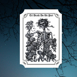 Til Death Do ons Part Skeleton Weddenschap Kaart