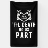 Til Death Do ons Part Skeleton Weddenschap Vertica Spandoek (Verticaal)