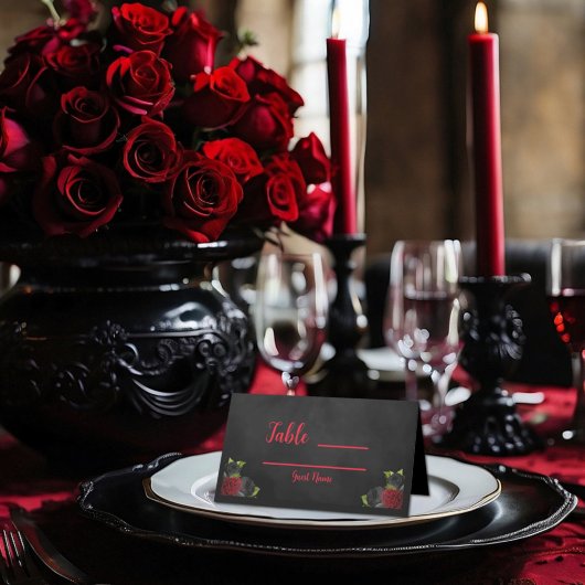 Til Death Do ons Party Gothic Red & Black Rozen