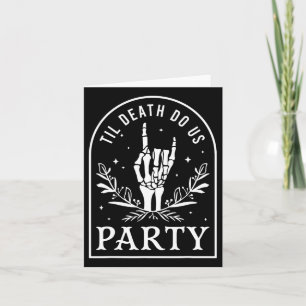 Til Death Do ons Party Retro Halloween Bachelorett Kaart