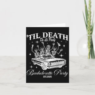 Til Death Do ons Party Retro Halloween Bachelorett Kaart