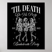 Til Death Do ons Party Retro Halloween Bachelorett Poster (Voorkant)