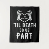 Til Death Do Us Part Achtergrond Bruiloft Feest Aa Wandkleed (Voorkant)