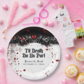 Til Death Do US Part Blood Splatter Names Weddensc Papieren Bordje (Feest)