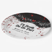 Til Death Do US Part Blood Splatter Names Weddensc Papieren Bordje (Gekanteld)