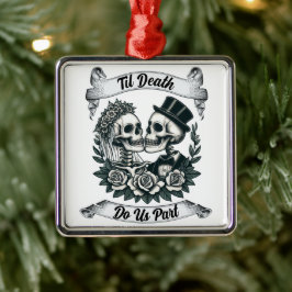 Til Death Do Us Part: Bruid & bruidegom skelet Metalen Ornament