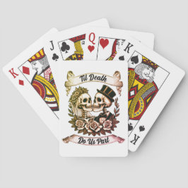 Til Death Do Us Part: Bruid & bruidegom skelet Pokerkaarten