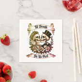Til Death Do Us Part: Bruid & bruidegom skelet Servet (Insitu)