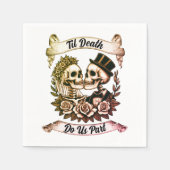 Til Death Do Us Part: Bruid & bruidegom skelet Servet (Voorkant)