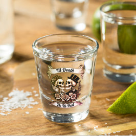 Til Death Do Us Part: Bruid & bruidegom skelet Shot Glas