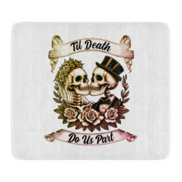 Til Death Do Us Part: Bruid & bruidegom skelet Snijplank