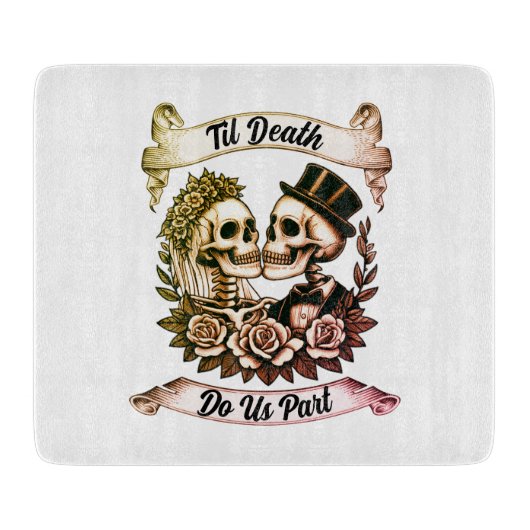 Til Death Do Us Part: Bruid & bruidegom skelet Snijplank (Voorkant)