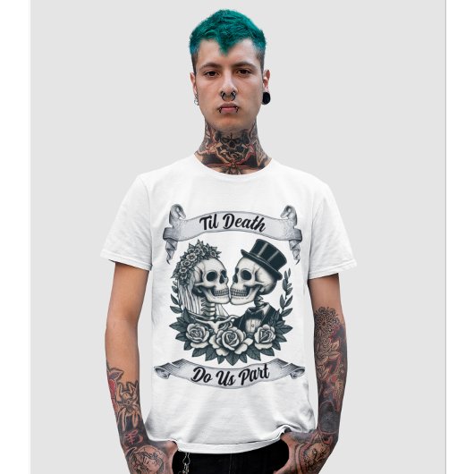 Til Death Do Us Part: Bruid & bruidegom skelet T-shirt