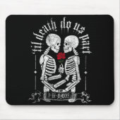Til Death Do Us Part Couple Skeleton Halloween Men Muismat (Voorkant)