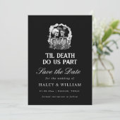 Til Death Do us Part Funeral Gothic Save The Date Kaart (Staand voorkant)