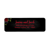 Til Death Do us Part Gothic Black with Red Roses Etiket (Voorkant)